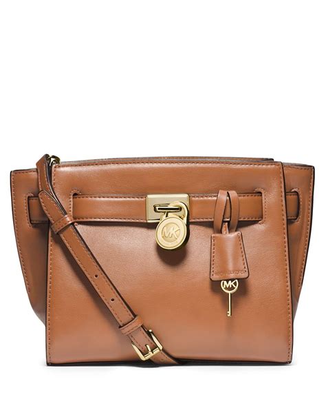 michael michael kors hamilton leather small travel messenger bag|Michael Kors Hamilton bag measurements.